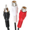 RCA Y-Adapter (1 RCA Plug to 2 RCA Jacks)-Cables, Connectors & Accessories-JadeMoghul Inc.