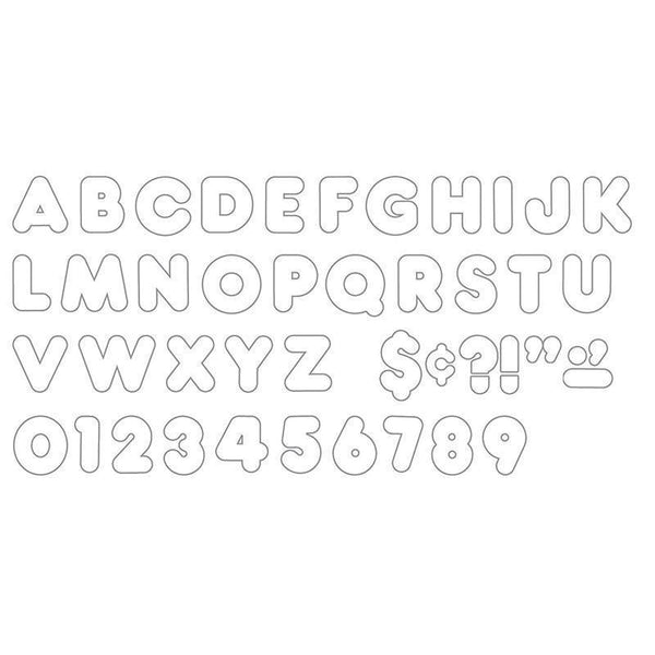 READY LETTERS 4 INCH CASUAL WHITE-Learning Materials-JadeMoghul Inc.