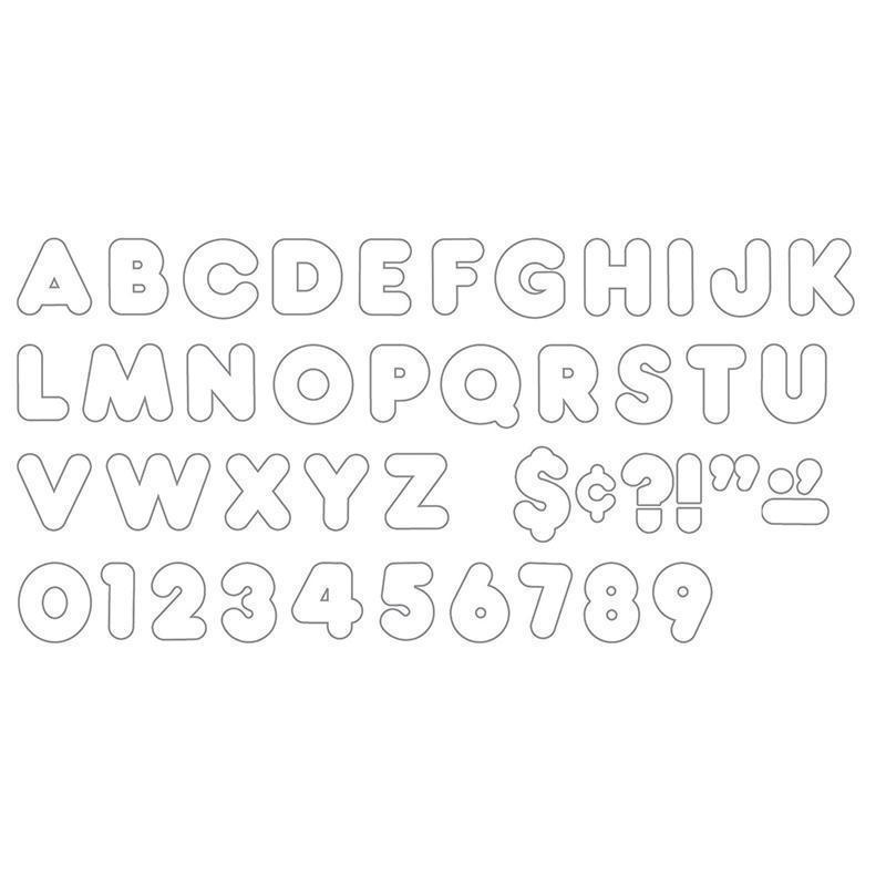 READY LETTERS 4 INCH CASUAL WHITE-Learning Materials-JadeMoghul Inc.