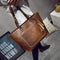 Real Leather Look Shoulder Tote Bag AExp