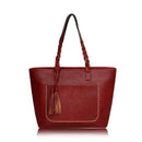 Real Leather Look Shoulder Tote Bag AExp