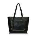 Real Leather Look Shoulder Tote Bag AExp