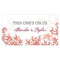 Reception Stationery Reef Coral Small Ticket Berry (Pack of 120) Weddingstar