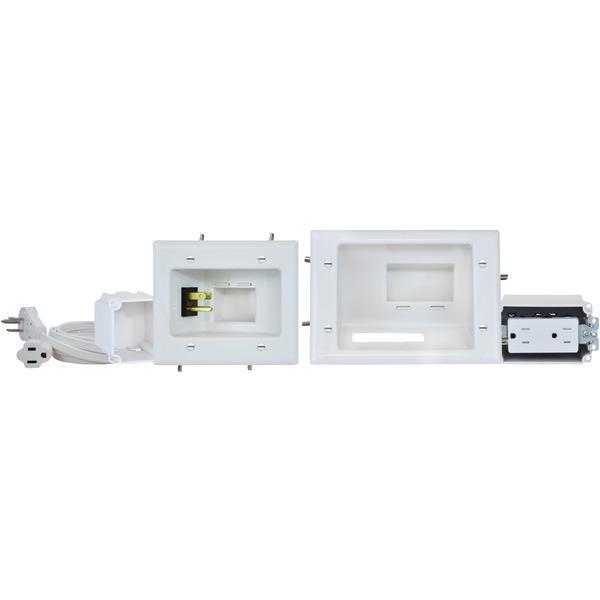 Recessed Pro-Power Kit with Duplex Receptacle & Straight Blade Inlet-Cables, Connectors & Accessories-JadeMoghul Inc.