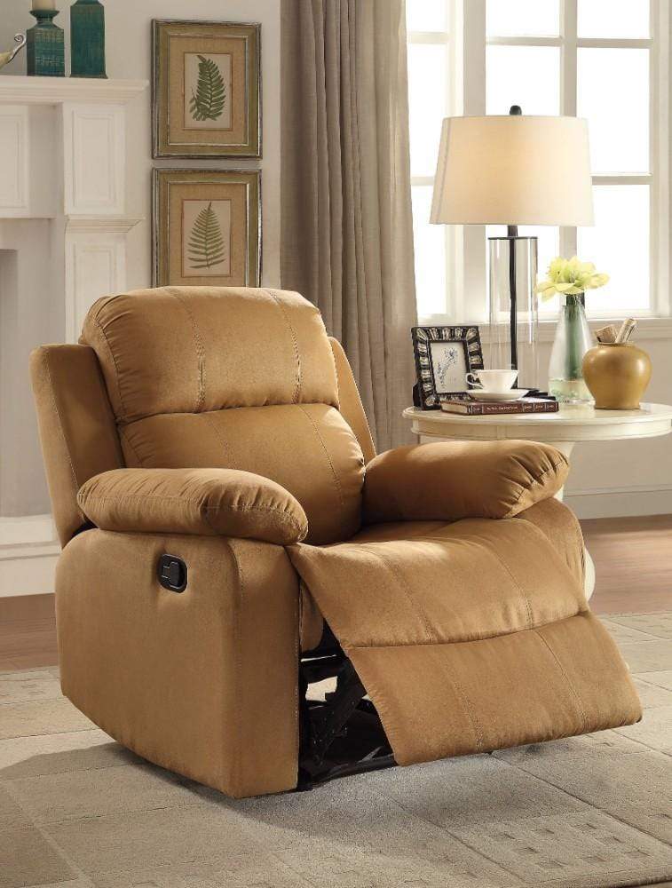 Recliner Chairs Parklon Recliner , Brown Microfiber Benzara