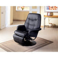 Recliner Chairs Plush and Contemporary Glider Chair, Black Benzara