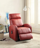 Recliner Chairs Ricardo Recliner with Power Lift, Red Benzara