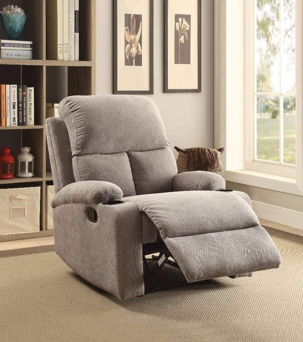 Recliner Chairs Rosia Homely Recliner , Gray Linen Benzara