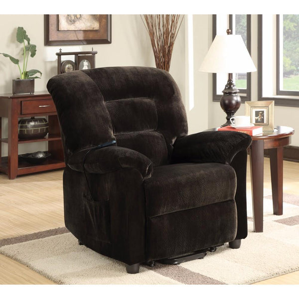 Recliner Chairs Stupendous Dark Brown Power lift Recliner Benzara