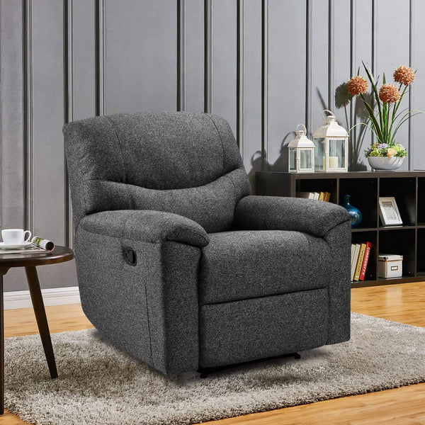 Recliners Best Recliners - 36'.22" X 41'.33" X 39'.8" Black Fabric Manual Recliner HomeRoots