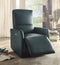Recliners Leather Recliner - 28" X 37" X 40" Blue Leather-Aire Power Motion Recliner HomeRoots