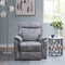 Recliners Leather Recliner - 36'.2" X 39'.37" X 41'.7" Grey Air Leather - Power Recliner with USB port HomeRoots