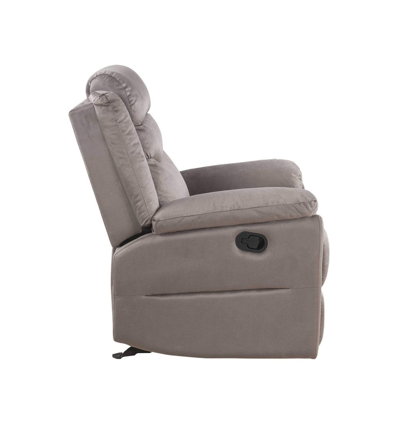 Recliners Recliners On Sale - 37" X 35" X 42" Velvet Upholstery Metal Reclining Mechanism Glider Recliner HomeRoots