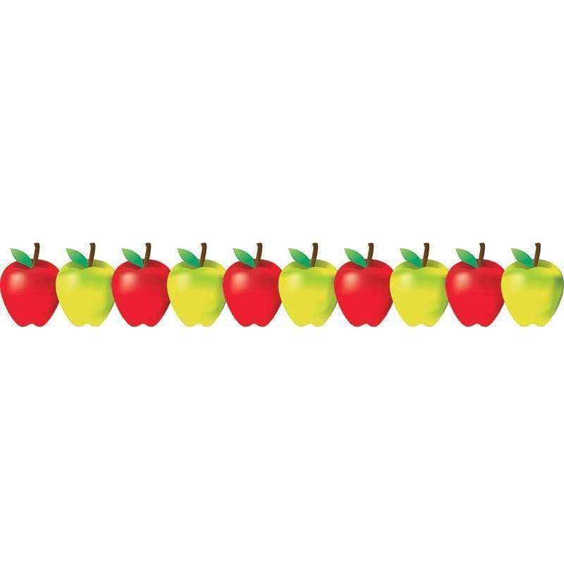 RED AND GREEN APPLES BORDER-Arts & Crafts-JadeMoghul Inc.