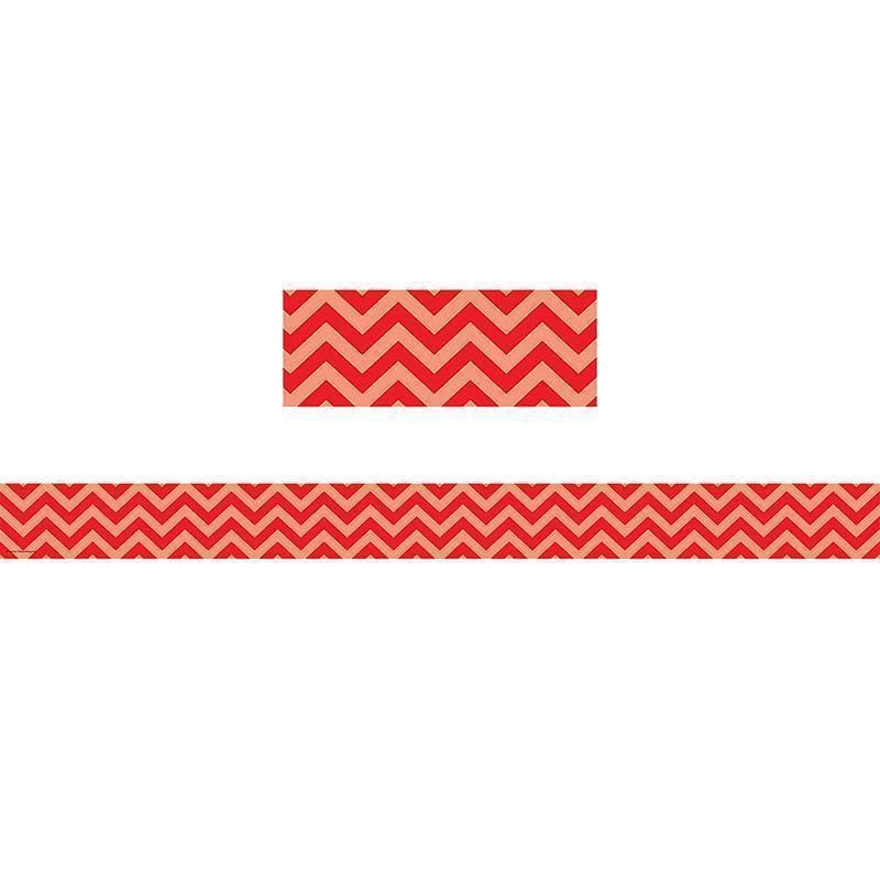 RED CHEVRON STRAIGHT BORDER TRIM-Learning Materials-JadeMoghul Inc.