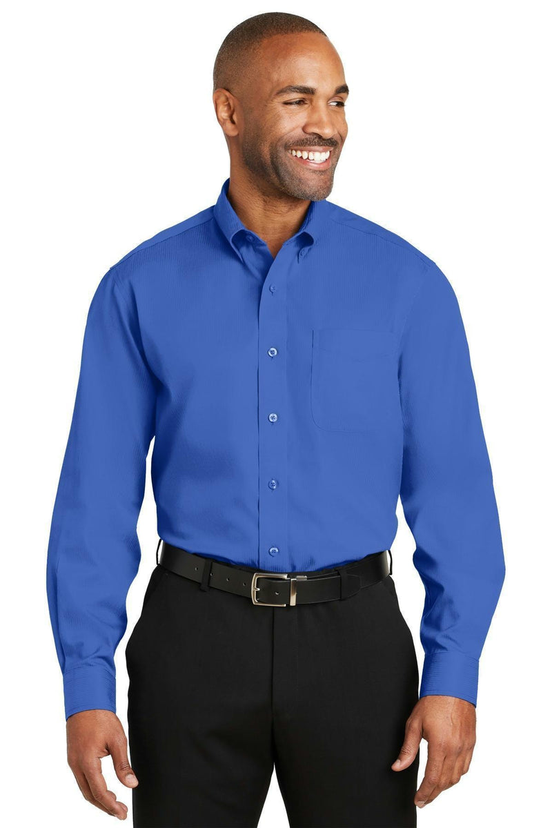 Red House - Dobby Non-Iron Button-Down Shirt. RH60-Woven Shirts-Medium Blue-4XL-JadeMoghul Inc.
