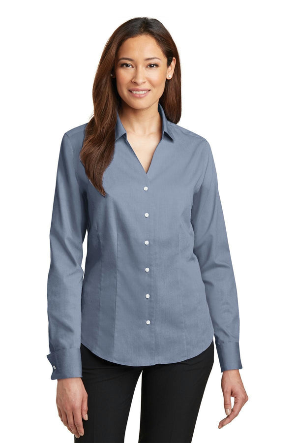 Red House - Ladies French Cuff Non-Iron Pinpoint Oxford Shirt. RH63-Woven Shirts-Blue-4XL-JadeMoghul Inc.