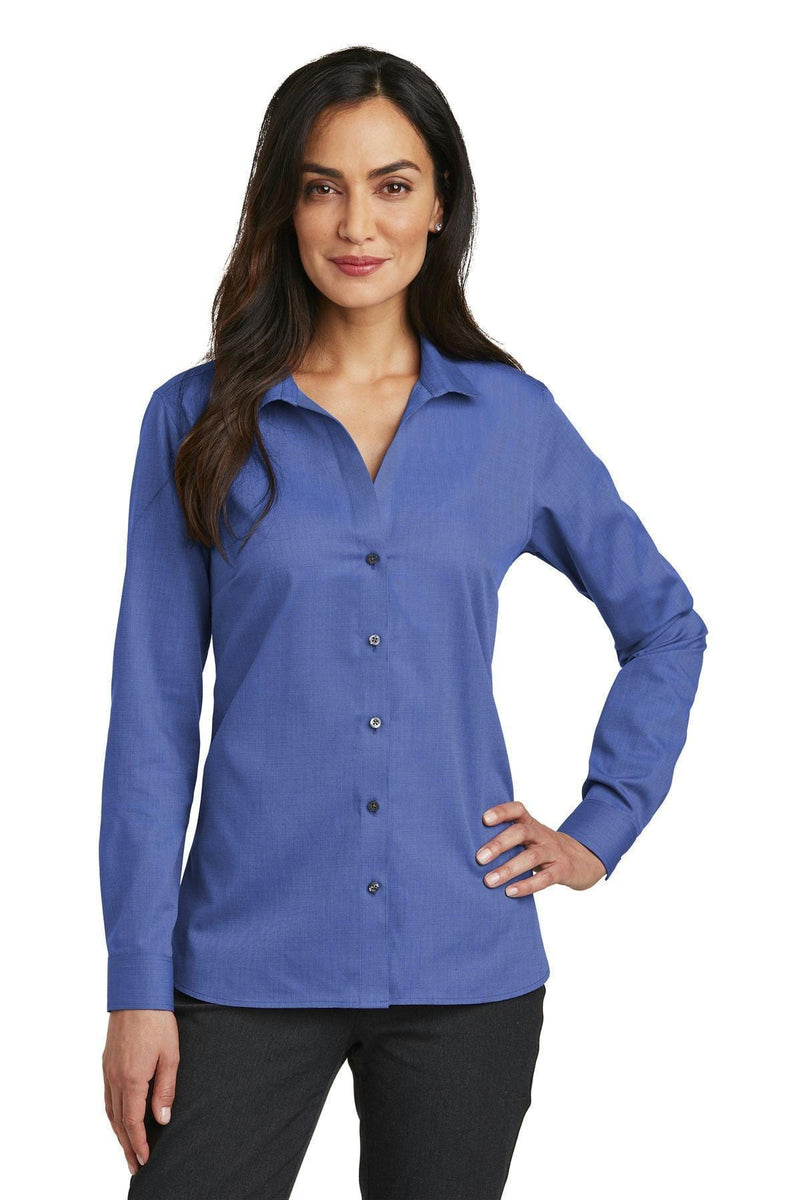 Red House Ladies Nailhead Non-iron Shirt. Rh470 - Mediterranean Blue - Xs-Woven Shirts-JadeMoghul Inc.