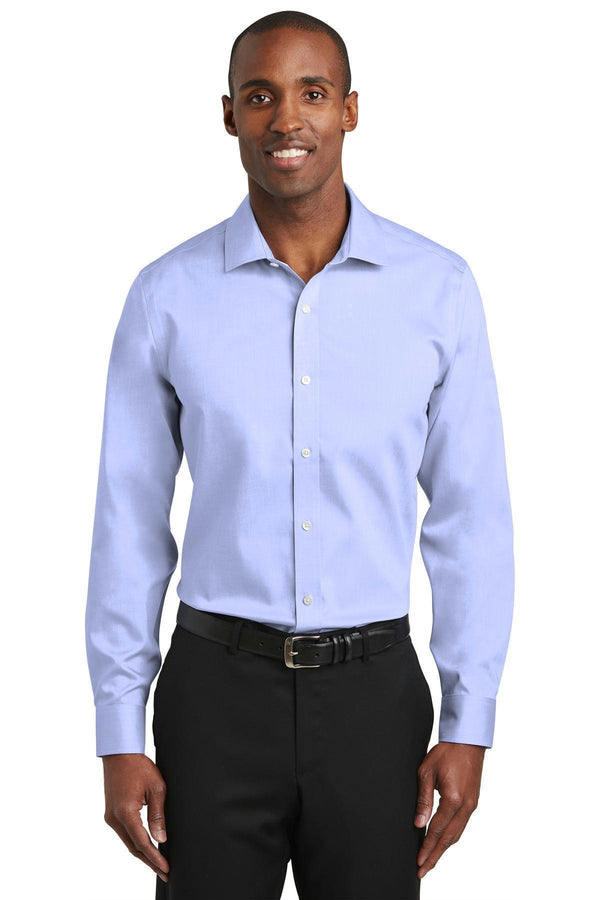 Red House Slim Fit Pinpoint Oxford Non-iron Shirt. Rh620 - Blue - L-Woven Shirts-JadeMoghul Inc.