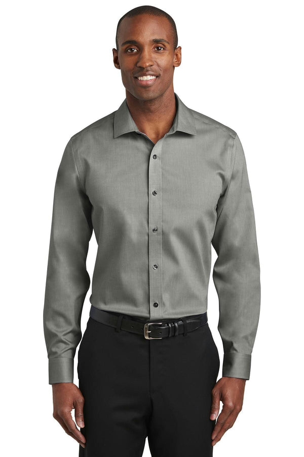 Red House Slim Fit Pinpoint Oxford Non-iron Shirt. Rh620 - Charcoal - Xs-Woven Shirts-JadeMoghul Inc.