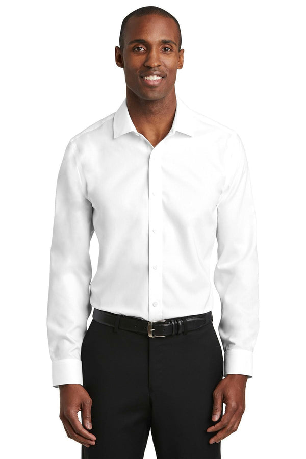 Red House Slim Fit Pinpoint Oxford Non-iron Shirt. Rh620 - White - Xs-Woven Shirts-JadeMoghul Inc.