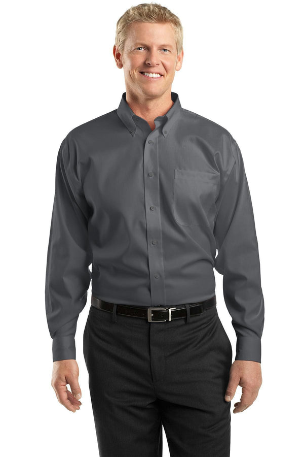 Red House Tall Non-Iron Pinpoint Oxford Shirt. TLRH24-Woven Shirts-Charcoal-4XLT-JadeMoghul Inc.
