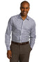 Red House Tricolor Check Slim Fit Non-Iron Shirt. RH74-Woven Shirts-Navy/ Plum/ White-4XL-JadeMoghul Inc.