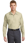 Red Kap - Long Sleeve Industrial Work Shirt. SP14-Workwear-Light Tan-6XLR-JadeMoghul Inc.