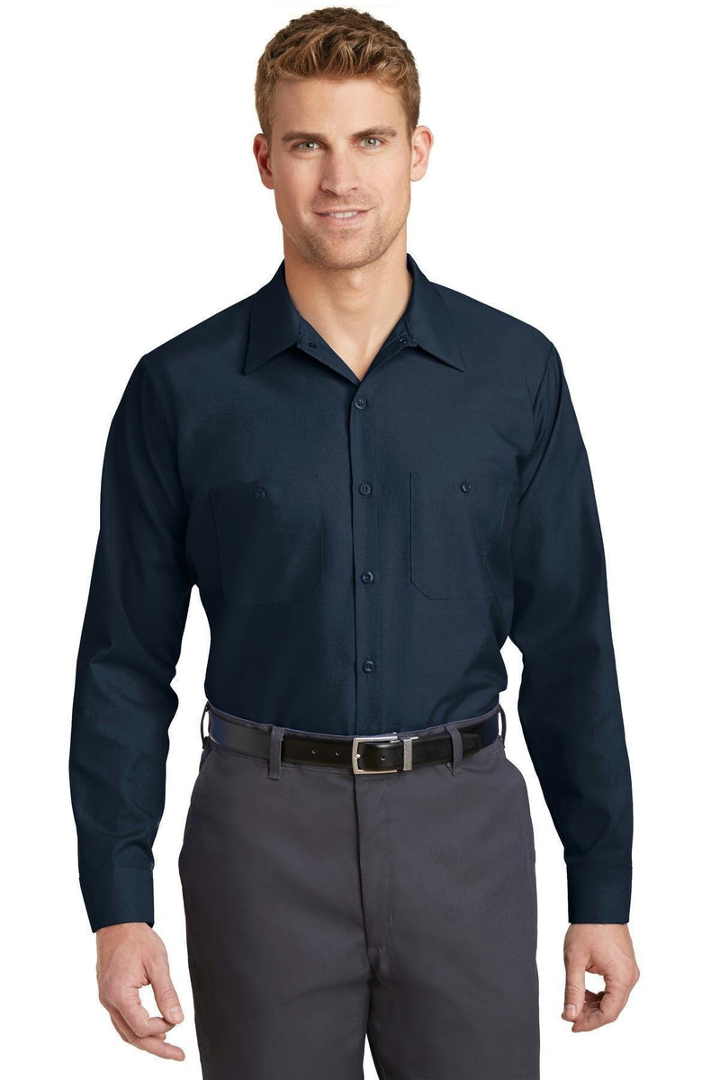 Red Kap - Long Sleeve Industrial Work Shirt. SP14-Workwear-Navy-6XLR-JadeMoghul Inc.