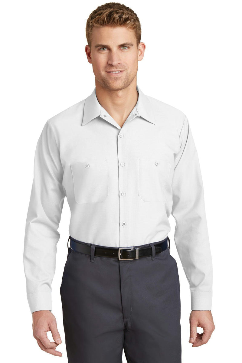Red Kap - Long Sleeve Industrial Work Shirt. SP14-Workwear-White-6XLR-JadeMoghul Inc.