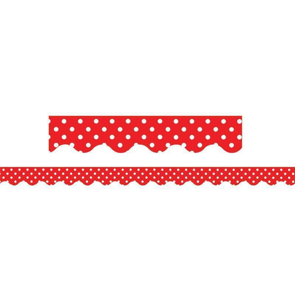 RED MINI POLKA DOTS BORDER TRIM-Learning Materials-JadeMoghul Inc.