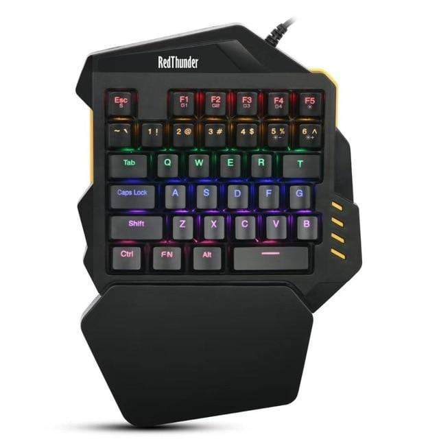 RedThunder One-Handed Mechanical Gaming Keyboard RGB Backlit Portable Mini Gaming Keypad Game Controller for PC PS4 Xbox Gamer JadeMoghul Inc. 