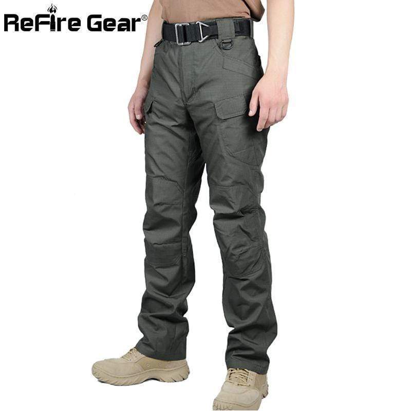 ReFire Gear Waterproof Tactical Military Pants Men Cotton Rip-stop SWA