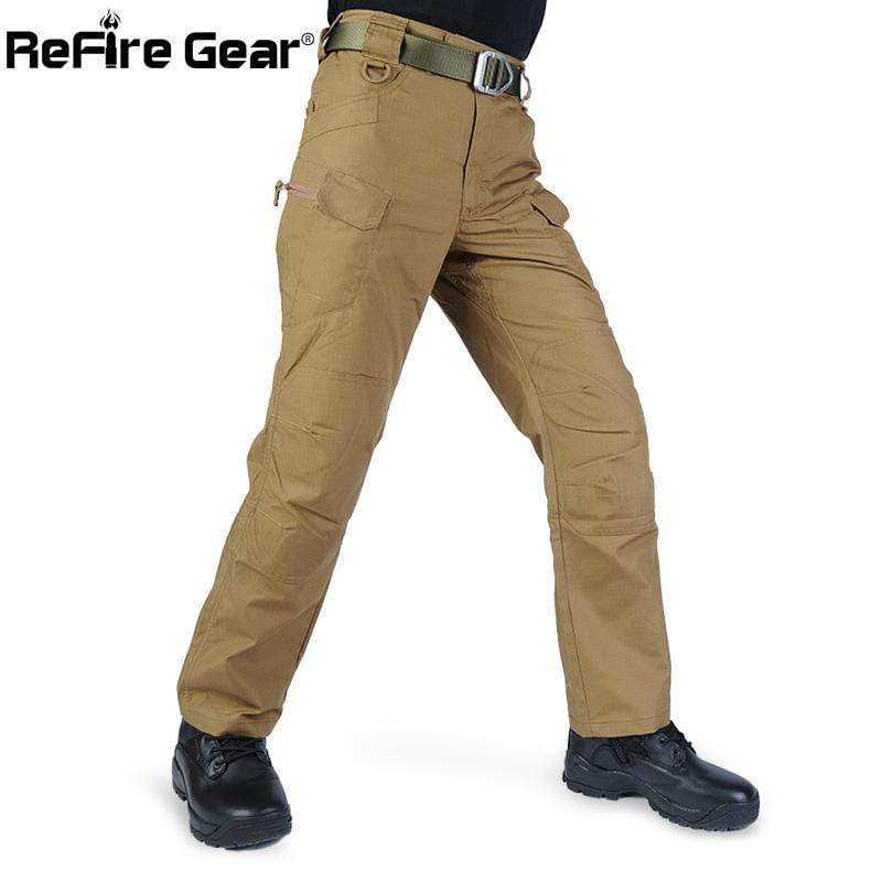 ReFire Gear Waterproof Tactical Military Pants Men Cotton Rip-stop SWA