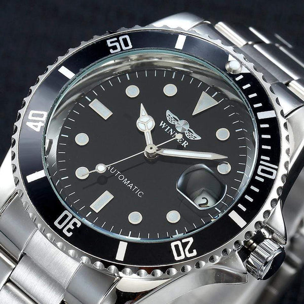 Relogio Masculino Winner Luxury Brand Stainless Steel Strap Analog Date Men's Automatic Watch Casual Watch Men Wristwatch AExp