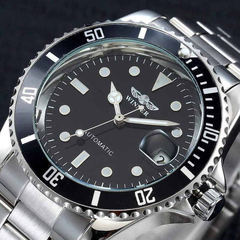 Relogio Masculino Winner Luxury Brand Stainless Steel Strap Analog Date Men's Automatic Watch Casual Watch Men Wristwatch AExp