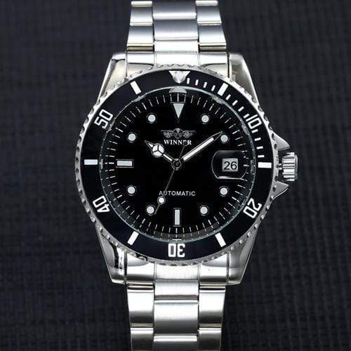 Relogio Masculino Winner Luxury Brand Stainless Steel Strap Analog Date Men's Automatic Watch Casual Watch Men Wristwatch AExp