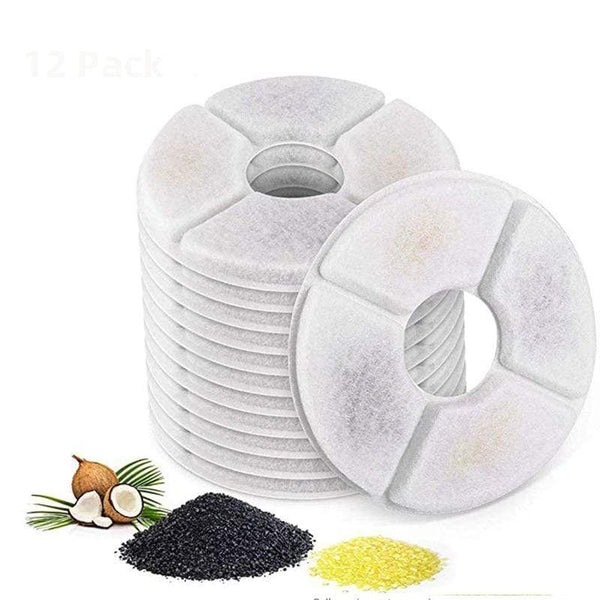 Replaced Activated Carbon Filter For Cat Water Drinking Fountain Replacement Filters Flower For Pet Dog Round Fountain Dispenser AExp