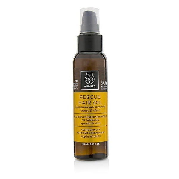 Rescue Hair Oil with Argan & Olive (For All Hair Types) - 100ml-3.38oz-Hair Care-JadeMoghul Inc.