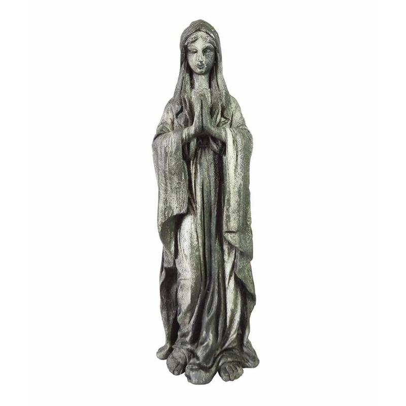 Resin Magnesium Oxide Virgen Garden decor, Gray