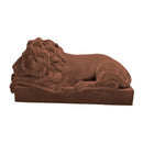 Resin Sleeping Lion , Chocolate Brown-Decorative Objects and Figurines-Brown-Resin-JadeMoghul Inc.