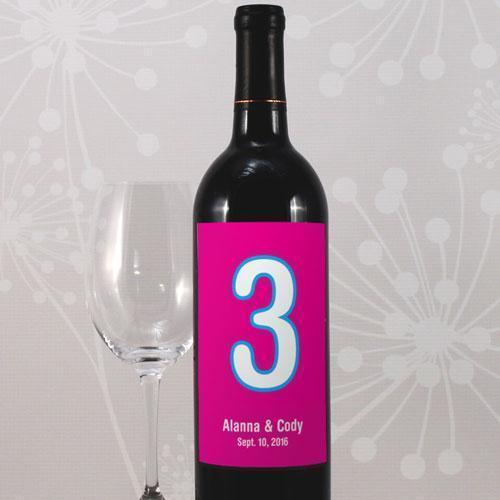 Retro Pop Table Number Wine Label Numbers 1-12 Berry Orange (Pack of 12)-Table Planning Accessories-Vintage Pink-85-96-JadeMoghul Inc.