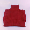 Ribbed Turtleneck Warm Sweater-Wine Red-One Size-JadeMoghul Inc.