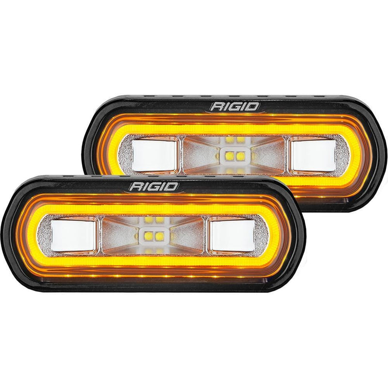 RIGID Industries SR-L Series Surface Mount Spreader Light - Black Housing - Amber Halo [53123]-Flood/Spreader Lights-JadeMoghul Inc.