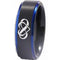 Rings And Bands Black Band Ring Tungsten Carbide Black Blue Infinity Heart Step Ring Titanium