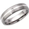 Rings And Bands Black Diamond Ring White Tungsten Carbide Dome Ring With 0.04ct Genuine White Diamond Titanium