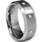 Rings And Bands Black Diamond Ring White Tungsten Carbide Ring With 0.12ct Genuine White Diamond Titanium
