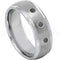 Rings And Bands Black Diamond Ring White Tungsten Carbide Step Ring With 0.12ct Genuine Black Diamond Titanium