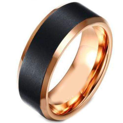 Rings And Bands Black Engagement Rings For Her Tungsten Carbide Black Pink Rose Ring Titanium