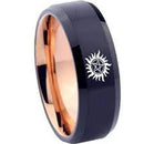 Rings And Bands Black Tungsten Rings Pink Rose Black Tungsten Carbide  Supernatural Ring Titanium